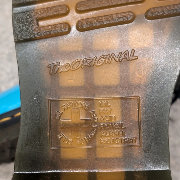 Dr. Martens 1460 Turquoise Patent Leather Boots - Picture 4 of 4